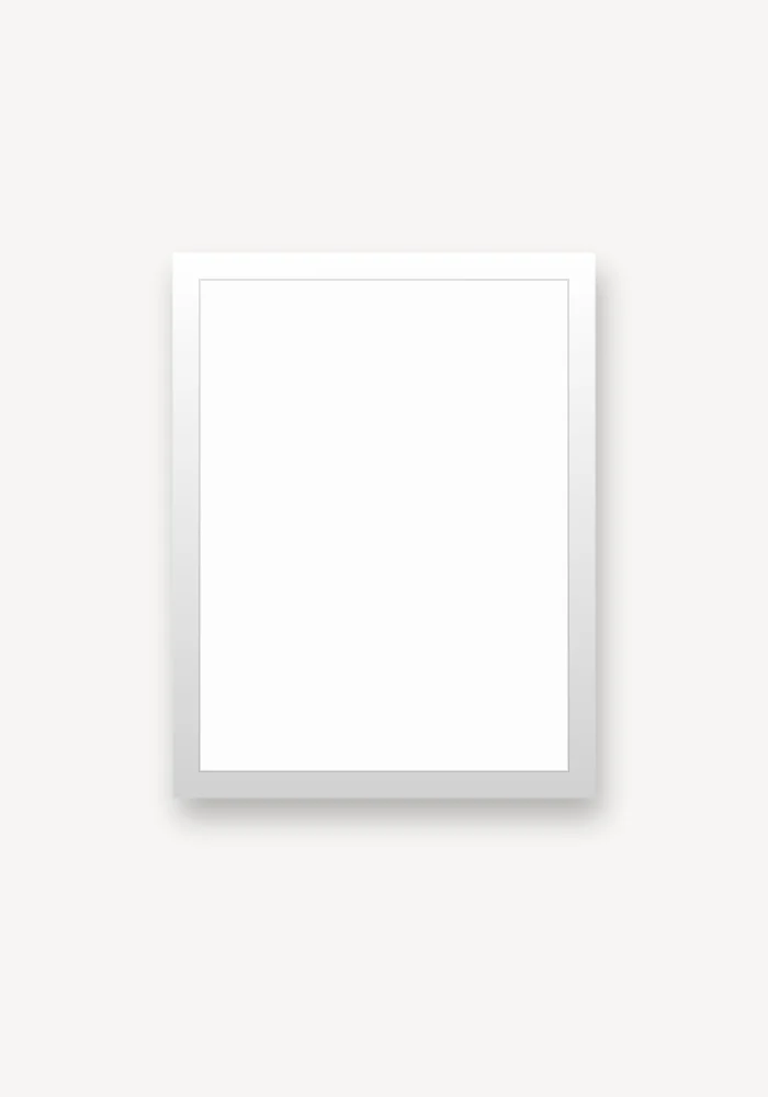 Framed print in white, personalized